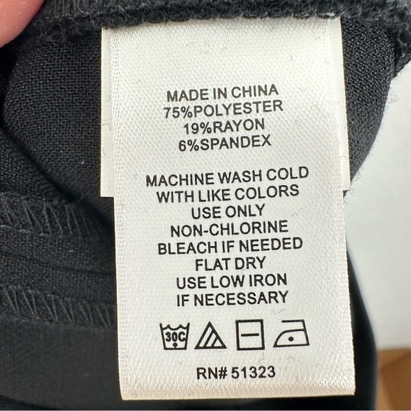 1.STATE Women's Size 2 Front Slit High Rise Pants Classic Black Office - Picture 8 of 8